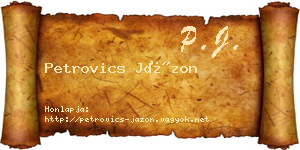 Petrovics Jázon névjegykártya